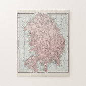  kaart van IJsland (1901) Legpuzzel (Verticaal)