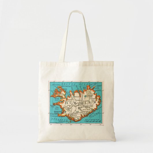  kaart van IJSLAND Bag Tote Bag (Voorkant)