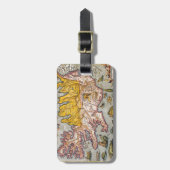 Kaart van IJsland Bagagelabel (Voorkant verticaal)