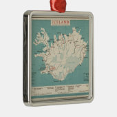 Kaart van IJsland (circa 1959) Metalen Ornament (Rechts)