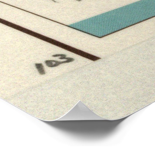 Kaart van IJsland (circa 1959) Poster (Hoek)