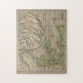  kaart van IJsland en Denemarken (1880) Legpuzzel (Verticaal)