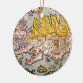 Kaart van IJsland Keramisch Ornament (Links)
