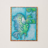 Kaart van IJsland Legpuzzel (Verticaal)