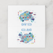 Kaart van IJsland Plaatskaartje (Buitenkant ongevouwen)