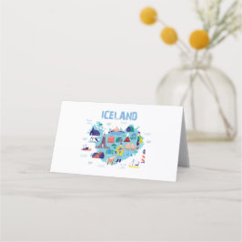 Kaart van IJsland Plaatskaartje