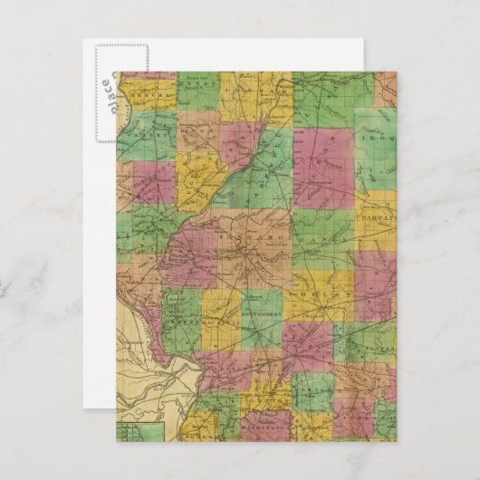 Kaart van Illinois (Voorkant / Achterkant)