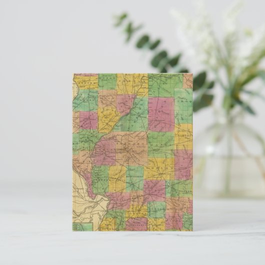 Kaart van Illinois (Staand voorkant)