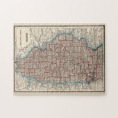  kaart van Illinois (1893) Legpuzzel (Horizontaal)