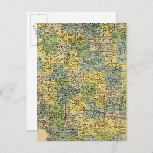 Kaart van Illinois 2 (Voorkant / Achterkant)