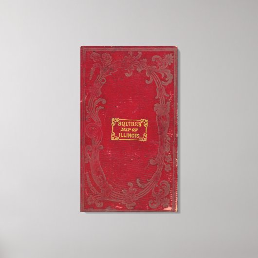 Kaart van Illinois 2 Canvas Afdruk (Voorkant)