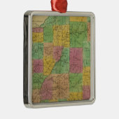 Kaart van Illinois Metalen Ornament (Rechts)