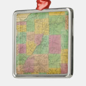 Kaart van Illinois Metalen Ornament (Links)