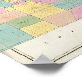 Kaart van Illinois & Missouri Poster (Hoek)