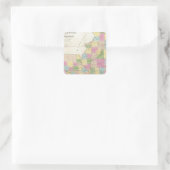 Kaart van Illinois & Missouri Vierkante Sticker (Tas)