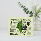 Kaart van Illinois National Parks (Staand voorkant)