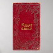 Kaart van Illinois Poster (Voorkant)