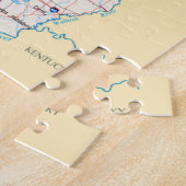 Kaart van Illinois Travel Destination Legpuzzel (Zijkant)