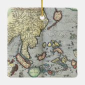  kaart van India | 1592 Keramisch Ornament (Achterkant)