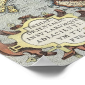  kaart van India | 1592 Poster (Hoek)