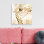 Kaart van India, 1803 Canvas Afdruk (Insitu (Woonkamer))