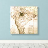 Kaart van India, 1803 Canvas Afdruk (Insitu (Houten vloer))