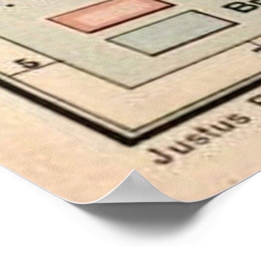  kaart van India (1823) Poster (Hoek)