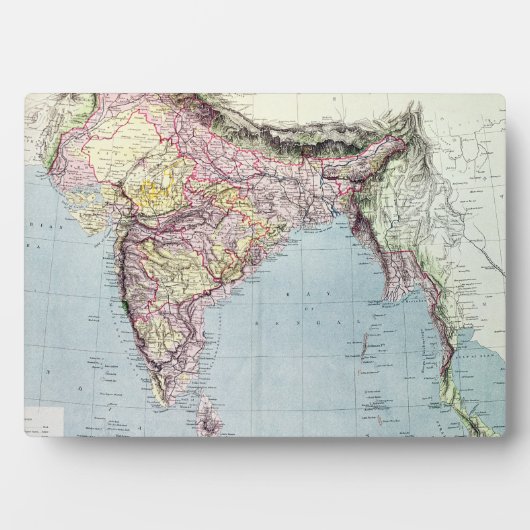 kaart van India | 1877 Fotoplaat (voorkant)