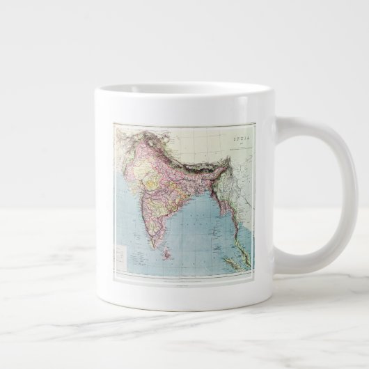  kaart van India | 1877 Grote Koffiekop (Rechts)