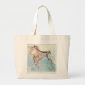 kaart van India | 1877 Grote Tote Bag (Voorkant)