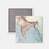 kaart van India | 1877 Magneet (Voorkant / Achterkant)