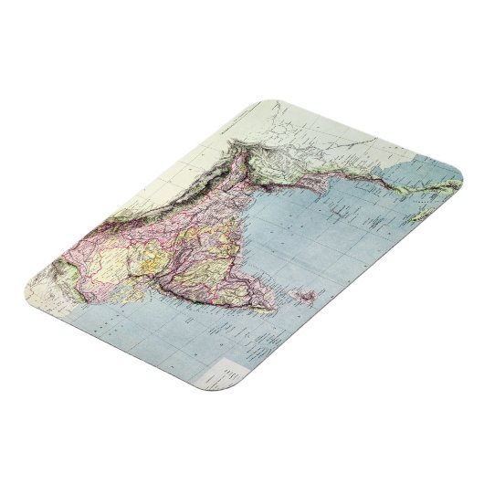  kaart van India | 1877 Magneet (Linkerzijde)