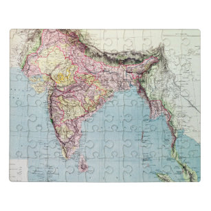  kaart van India   1877 Puzzel