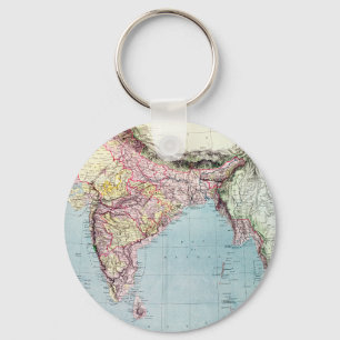 kaart van India 1877 Sleutelhanger
