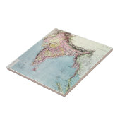  kaart van India | 1877 Tegeltje (Zijkant)