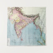 kaart van India | 1877 Wandkleed (Voorkant)