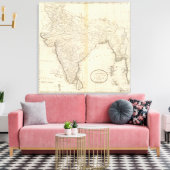 Kaart van India Canvas Afdruk (Insitu (Woonkamer))