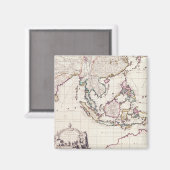 Kaart van India en Oost-India Magneet (Voorkant / Achterkant)