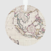 Kaart van India en Oost-India Ornament (achterkant)