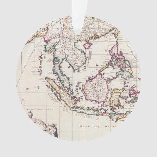Kaart van India en Oost-India Ornament (voorkant)
