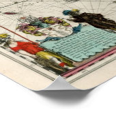 Kaart van India en Verre Oosten, 1642 Map Poster (Hoek)