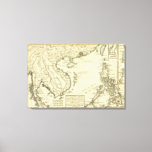  kaart van India   Indische Oceaan Canvas Afdruk
