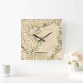  kaart van India | Indische Oceaan Vierkante Klok (Huis)