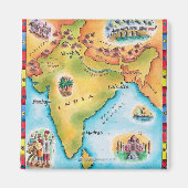 Kaart van India Magneet (Voorkant)