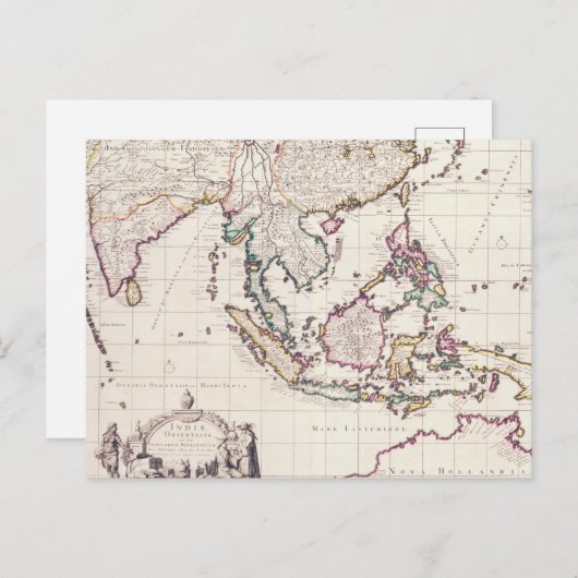 Kaart van India & Oost-Brits-Indië (Voorkant / Achterkant)