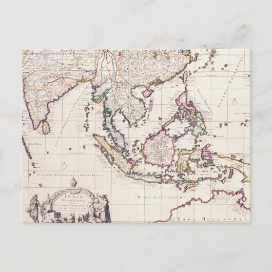 Kaart van India & Oost-Brits-Indië (Voorkant)