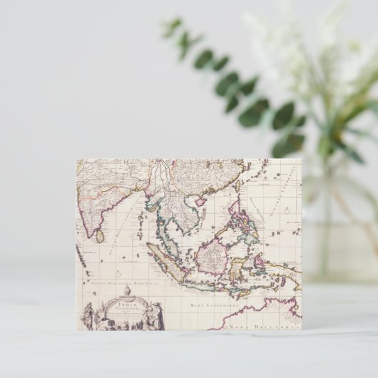 Kaart van India & Oost-Brits-Indië (Staand voorkant)