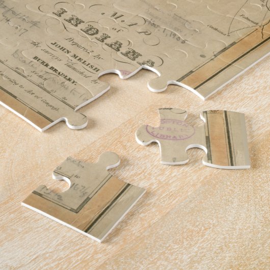  kaart van Indiana (1817) Legpuzzel (Zijkant)