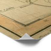  kaart van Indiana (1817) Poster (Hoek)