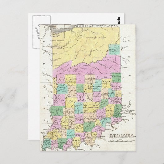 kaart van Indiana (1827) (Voorkant / Achterkant)